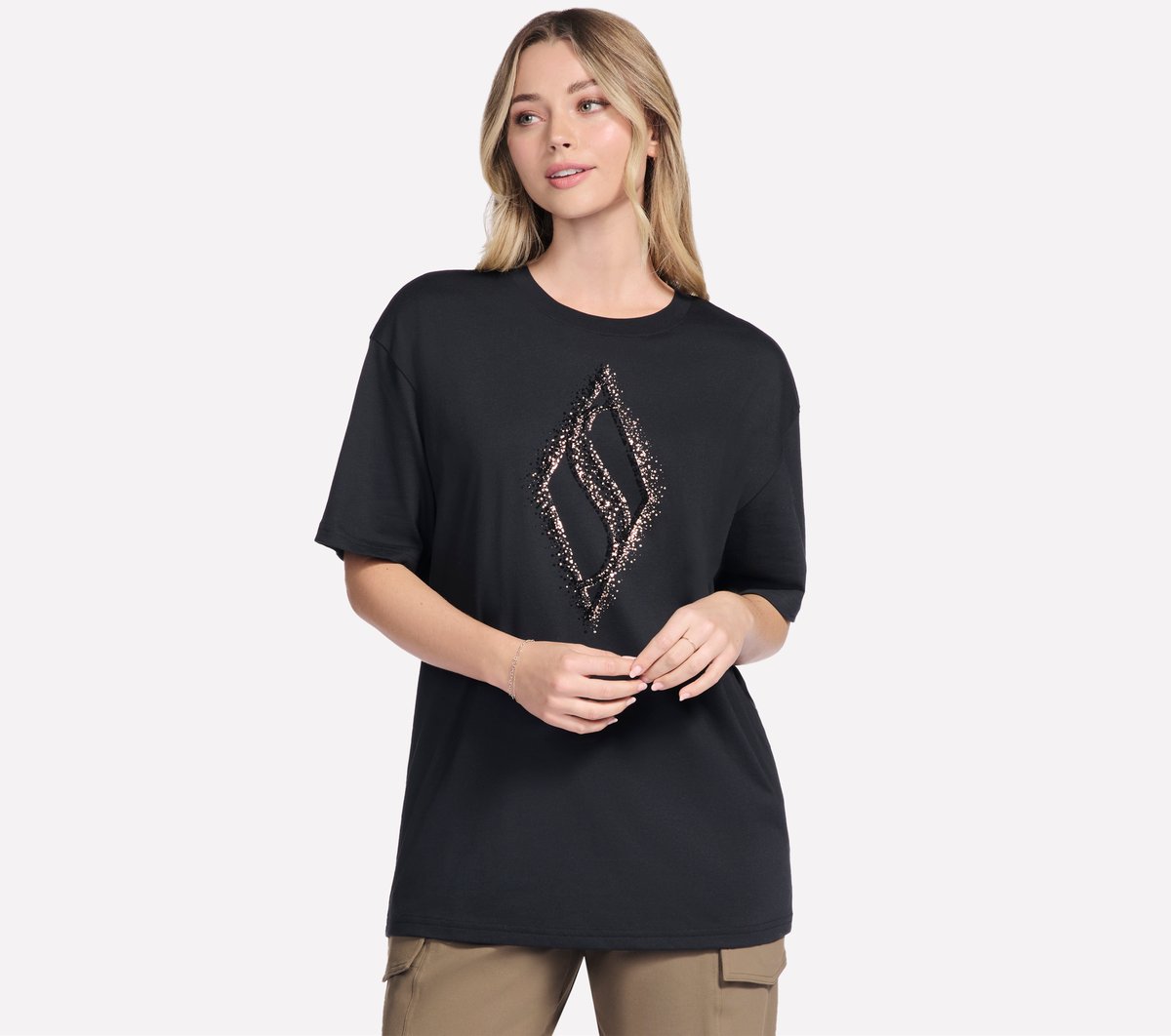 Gold Splatter Diamond Short Sleeve Tee