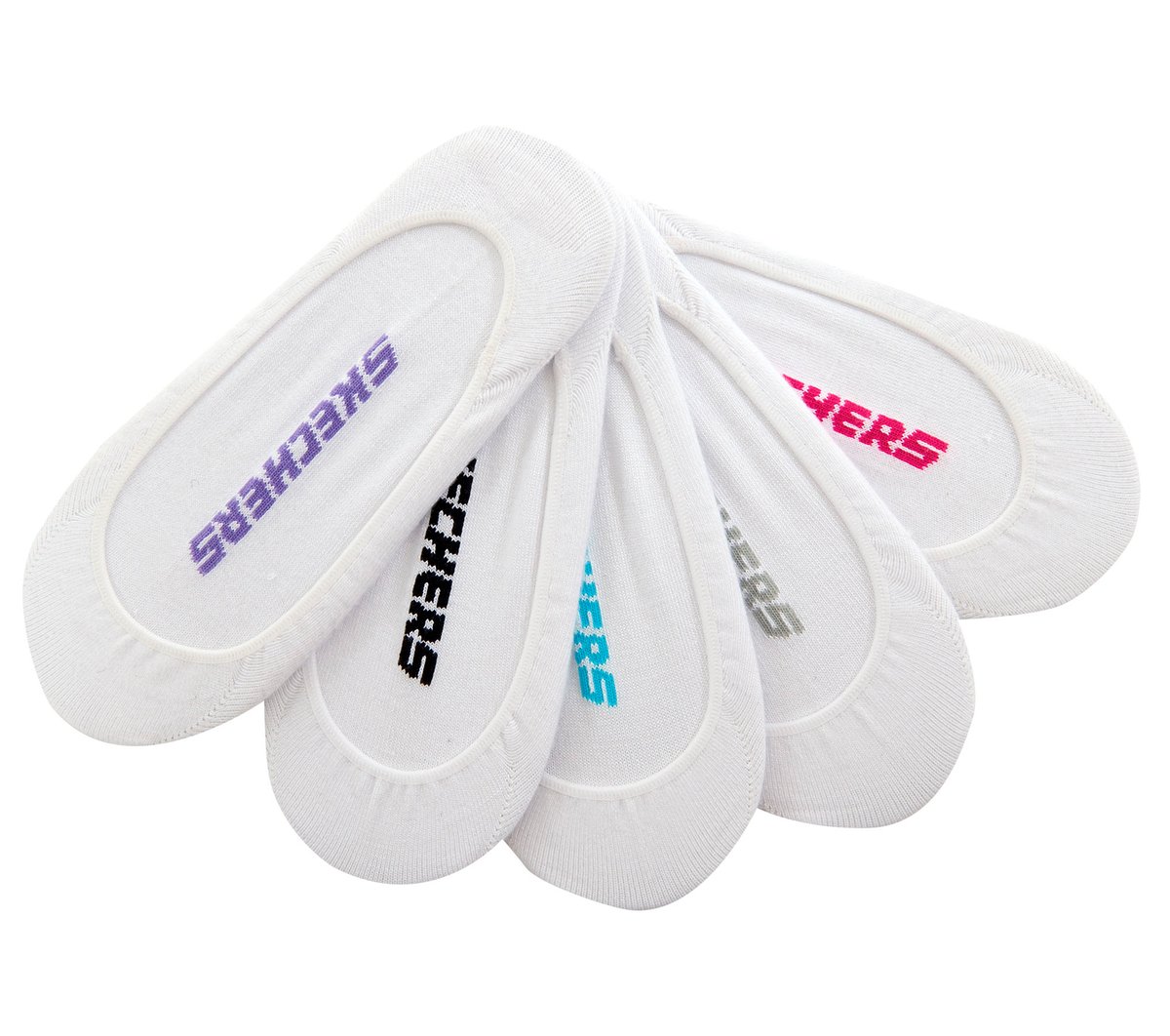 5 Pack Non Terry Solid Liner Socks