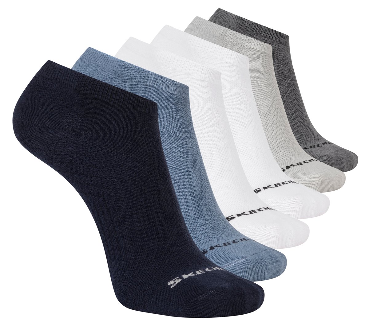 6 Pack Men's Low Cut Texture Knit Socks